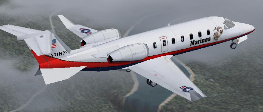 Fs2002 Us Marine Corps Learjet 45 A Repaint Of The Msfs Default Learjet 45