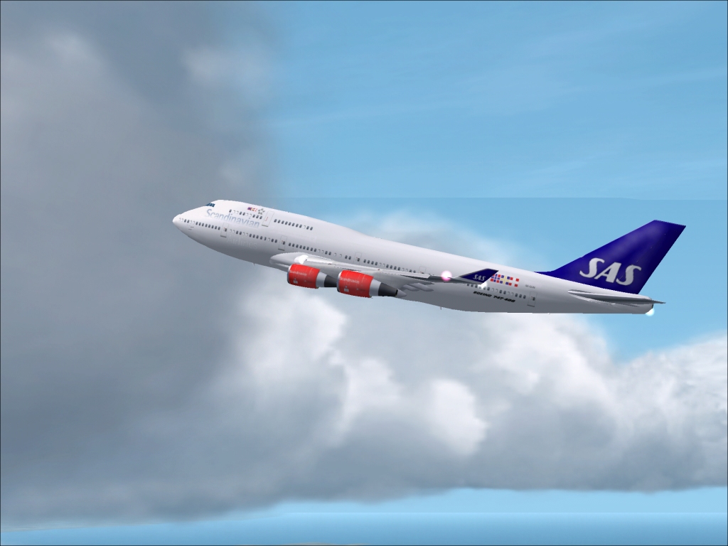 Fs2002 Project Opensky Boeing 747-400 Scandinavian Airplane Created By Project Opensky — 1