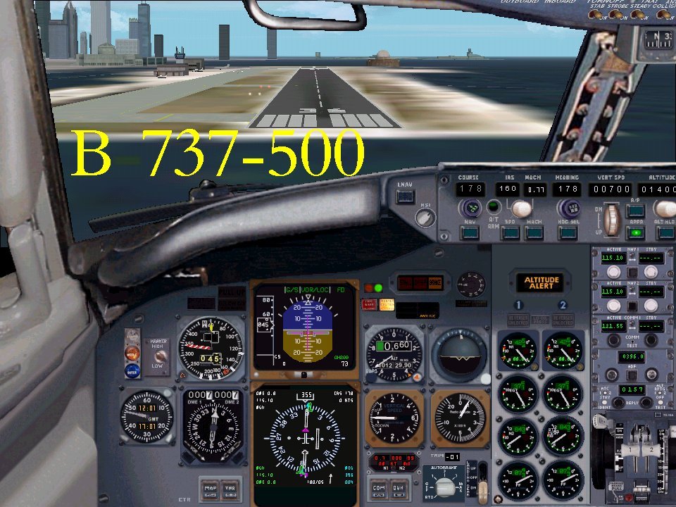 Fs2000/2002 Boeing 737-500 Panel Layout Based On A United 737-322 — 1