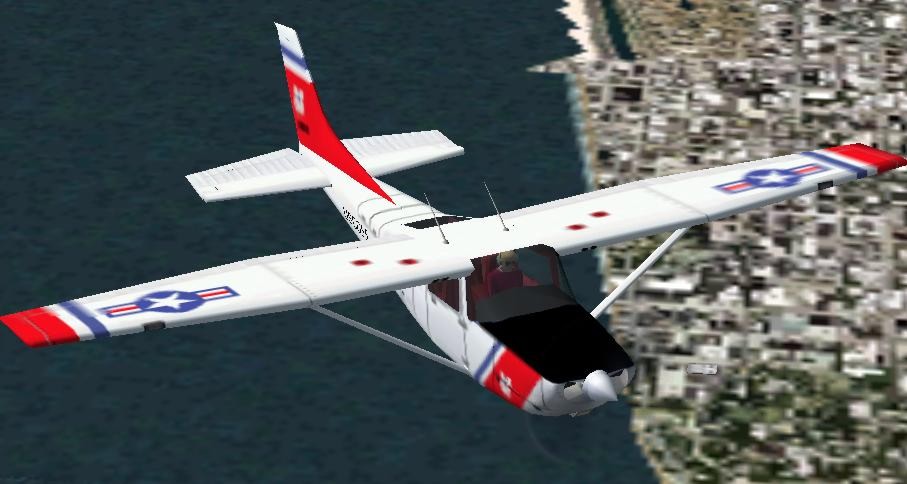 Fs2002 T-41 Us Coast Guard Aircraft A Repaint Of The Stock C182Rg Into United Stated Coast — 1