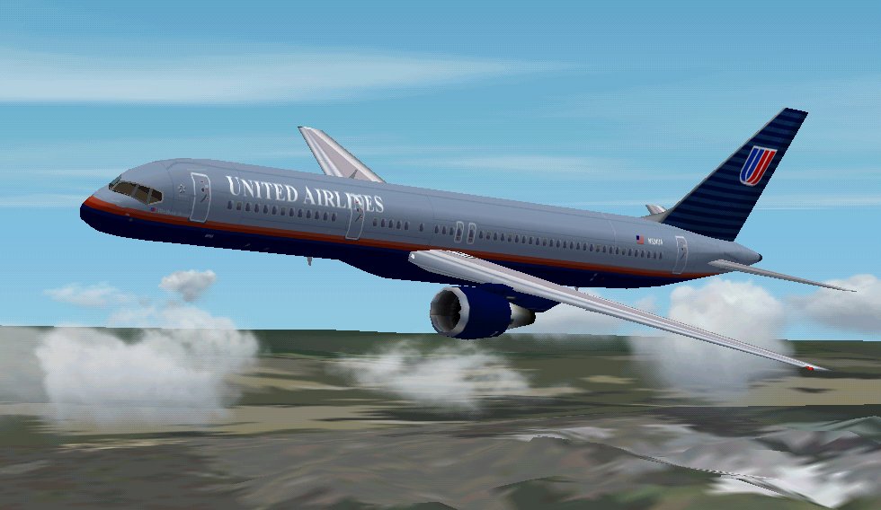 Fs2002 Aircraft-United Airlines Boeing 757-200 Features Completely Re-Worked And Highly De — 1