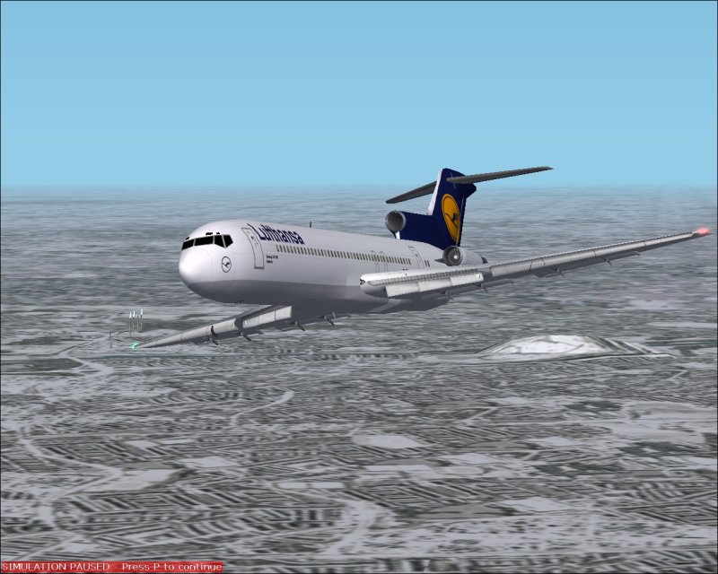 Fs2002 Lufthansa New Colors Boeing 727-230Adv D-Abkt Aachen Original Model By Kevin Trinkl — 1