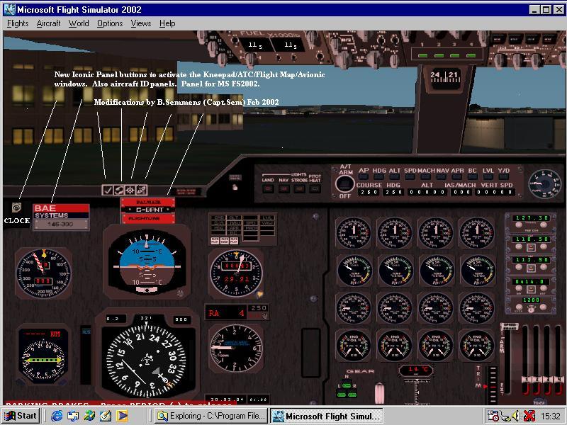Fs2002 British Aerospace Bae146-300 In Palmair Flightline Livery Fs2002 Modification Of Th — 1