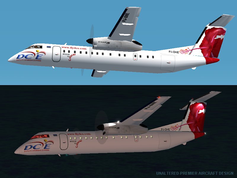 Fs2002 Pro Dehavilland Dash8-311 Dutch Caribbean Express Reg Id: Pj-Dhe This Aircraft Flie — 1