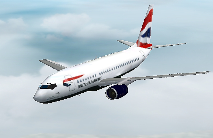 This Is A Boeing 737-500 Painted In The Picture Real Ba Colours Union Flag — 1