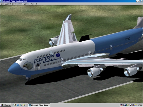 Fs2002 Boeing 747-400 Fsplanet Airline Boeing 747-400 Fsplanet Airline Textures Repaint By — 1