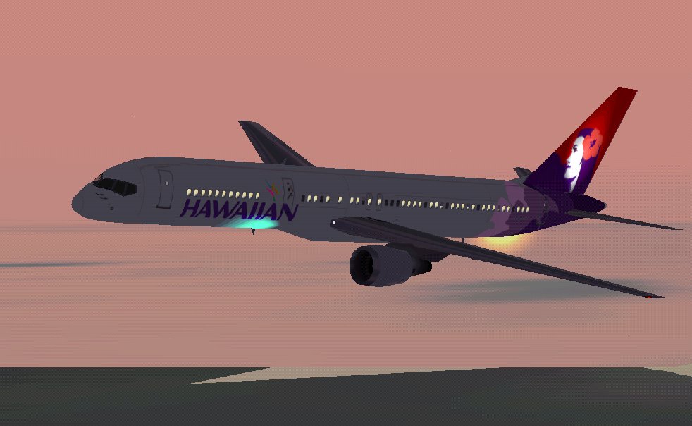 Fs2002 Aircraft- Hawaiian Airlines Boeing 757-200 Dual Pack This File Includes Two Aircraf — 1