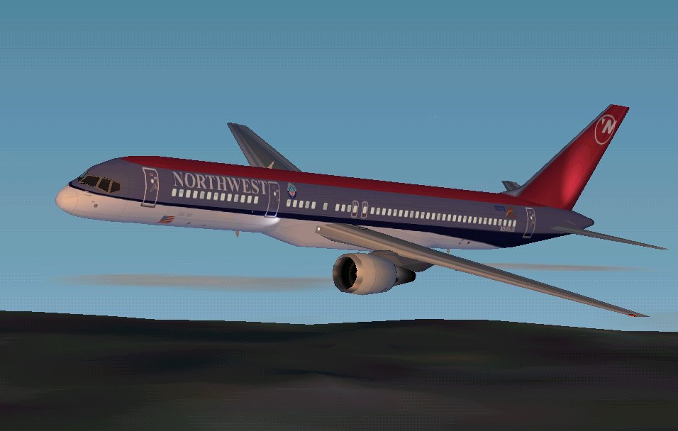 Fs2002 Aircraft- Northwest Airlines Boeing 757-200 This Aircraft Will Not Destroy Your Fra — 1