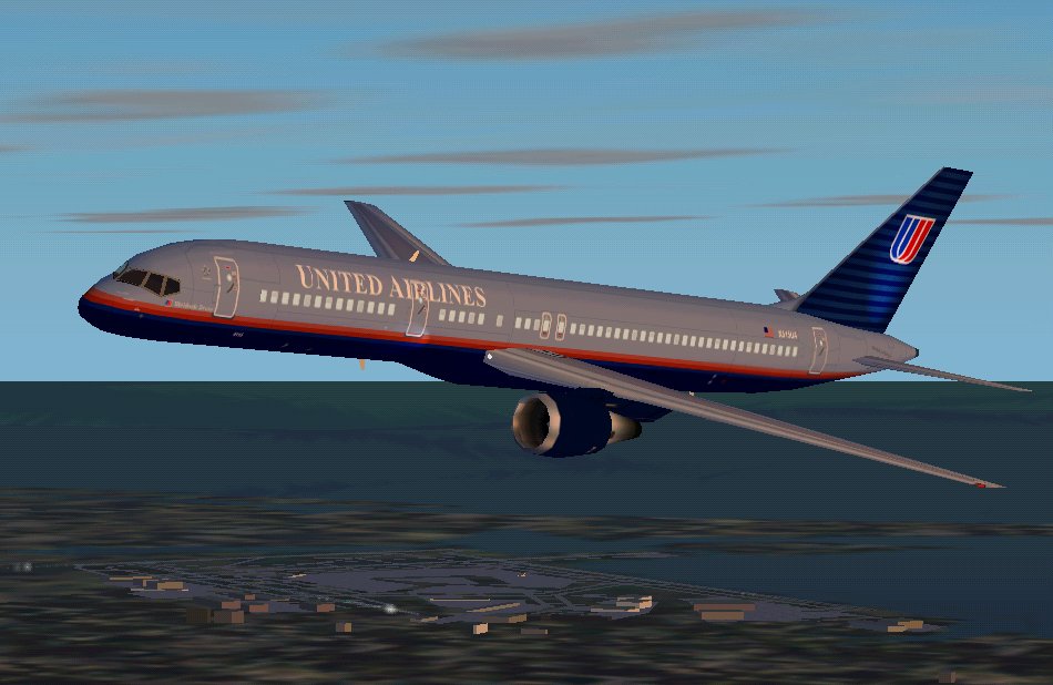 Fs2002 Aircraft- United Airlines Boeing 757-200 This Aircraft Will Not Destroy Your Frame — 1