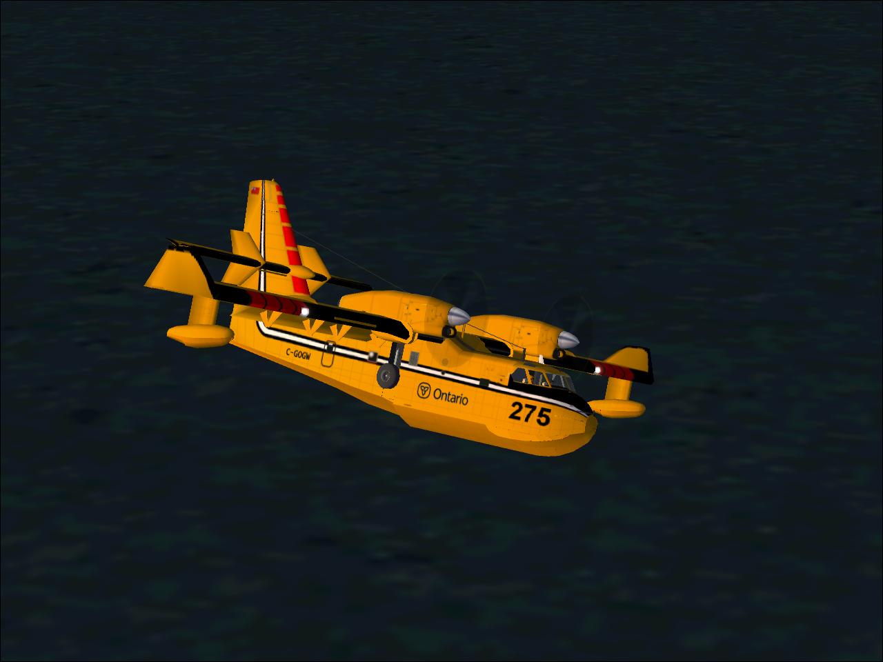 Fs2002 Pro Aircraft - Bombardier Canadair Cl-415 This Model Is Painted In Ontario Ministry — 1