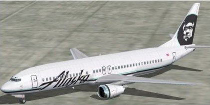 Fs2002 B737-400 In Alaska Airlines Textures Repaint Of The Msfs Default Fs2002 B737-400 In — 1