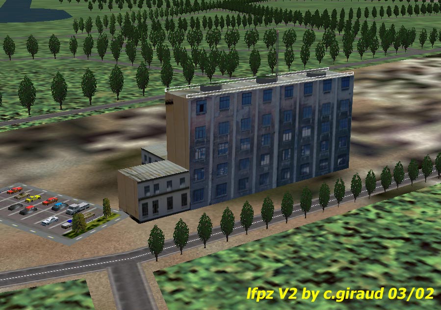 Fs2002 Lfpz V2 (St Cyr Lecole) News Hangar Using Realistic Texture,The Garden Of Versaille — 1