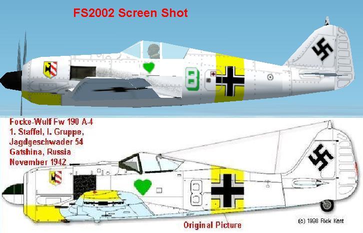 Fs2002 - Fw190 A-4 In Temporary Winter Camouflage This Is Repainted Textures Of My Previou — 1