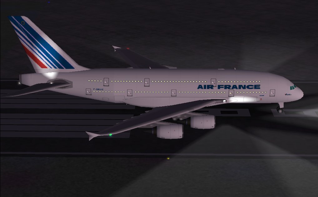 Fs2002 Air France, Airbus A380 Promx Version 2 The Ver.2 Added Landing Lights And New Nigh — 1
