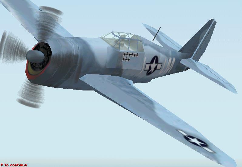 Fs2002 - P-47D Thunderbolt In Sky Blue Camouflage This Is Repainted Textures Of The Cfs, P — 1