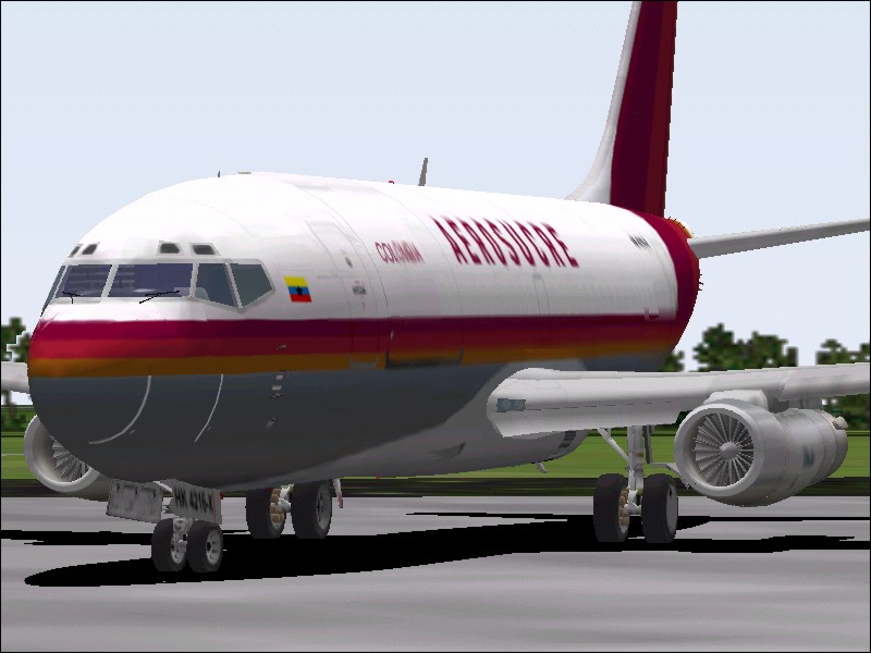 Fs2002 Boeing 737-200 Aerosucre Colombia All Moving Control Surfaces Flight And Ground Spo — 1