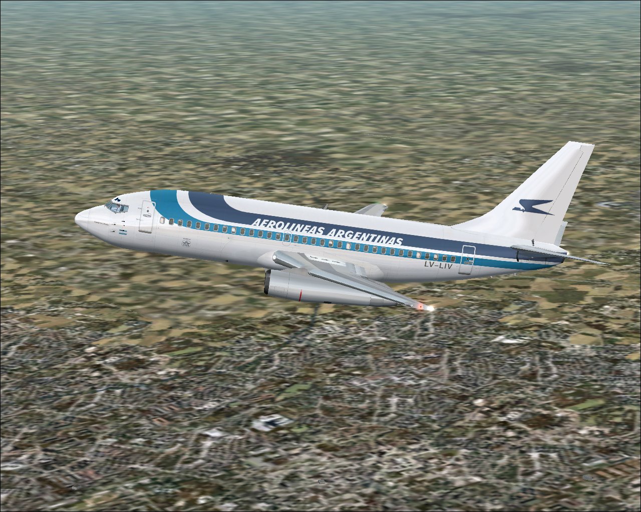 Fs2002 Yeodesigns Boeing 737-200 With Aerolineas Argentinas Livery Repainted By Andrew Whi