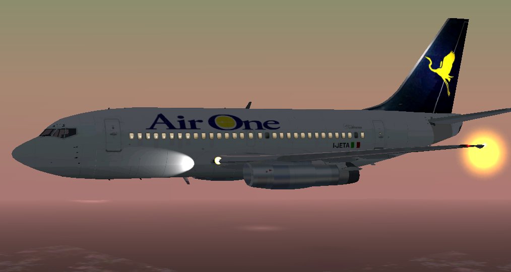 Fs2002 Boeing 737-200Airone All Moving Control Surfaces Flight And Ground Spoilers Rolling — 1