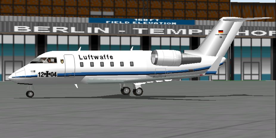 Fs2002 Luftwaffe Bombardier Challenger 601-1A From Aircraft On-Call Service Of The German — 1