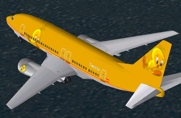 Fs2000 Tweety Boeing 737-400 A Very Nice Textures Repaint For The Original Fs2K Boeing 737 — 1