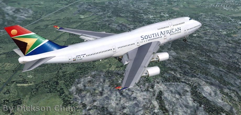 Fs2000/Fs2002 Project Opensky Boeing 747-4H6 South African Nc The Great North Zs-Sbk (Semi — 1