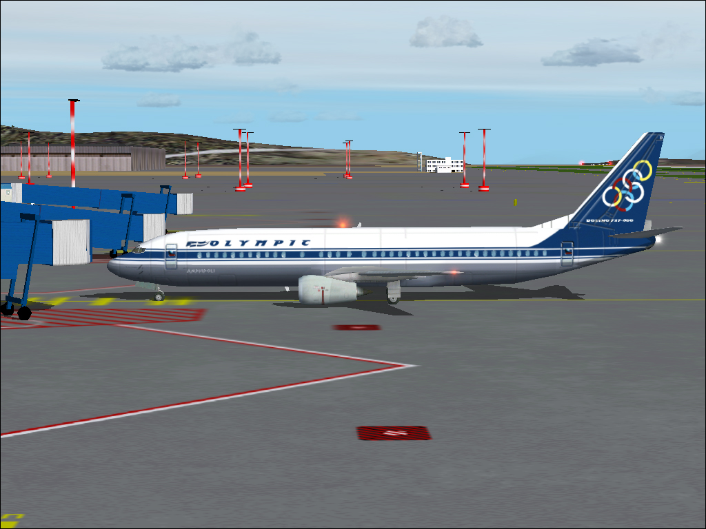 Olympic Airways Amphipolis Replacement Texture Pack For The Default 737-400 For Msfs2002 B — 1