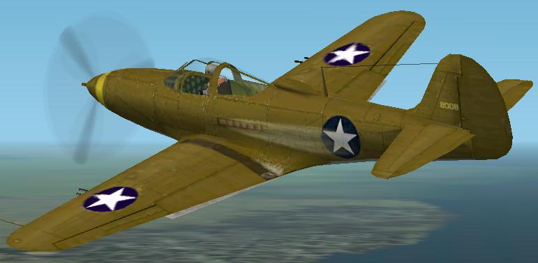 Fs2002 - Bell P-39D Aircobra This Is The Cfs2 Ai Aircraft, Bell P-39D Aircobra In Olive Dr — 1