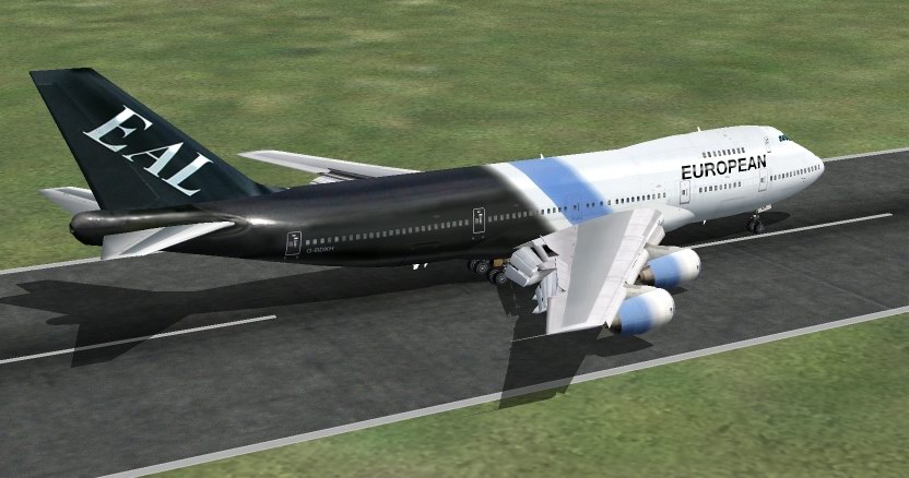 Fs2002 Boeing 747-200 European Aviation Air Charter (Blue Livery) (G-Bdxh) This Plane Flie — 1