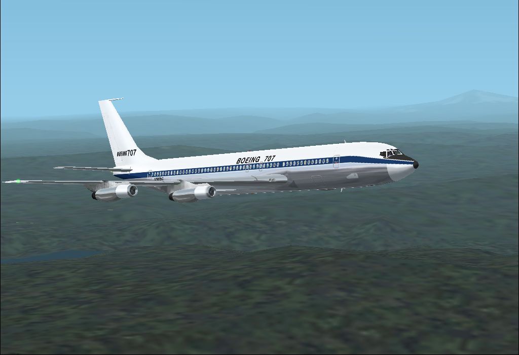 Fs2002 Aircraft: Ai Friendly Gmax Created Boeing 707-320 (V1) In Demonstrator Livery — 1