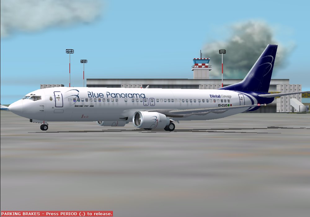 Fs2002/Fs2000 Boeing 737 400 Blue Panorama Template For 737 Dreamfleet Using With Texture — 1