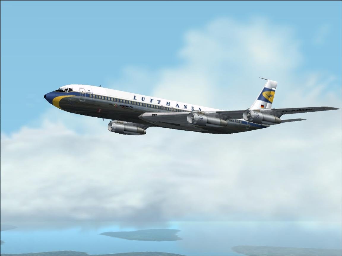 Fs2002 Textures Repaint Of One Of Lufthansas First Boeing 707 — 1