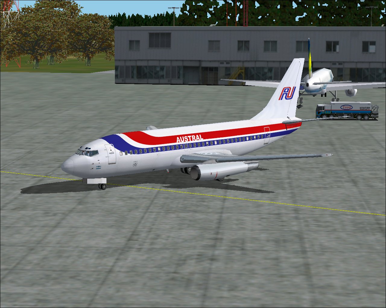 Yeodesigns Boeing 737-200 For Fs2002 Repainted With The Colors Of Austral And Aerolineas A