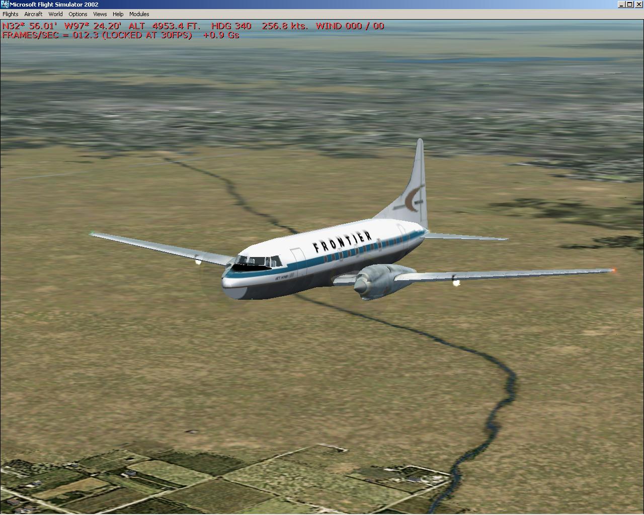 Frontier Airlines Convair 580 V2, A 50 Passenger Twin Engine Turboprop — 1