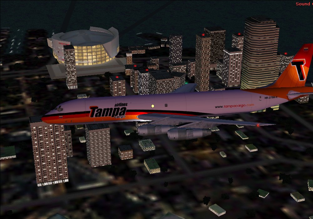 Tampa Air Cargo(Colombia)Douglas Dc8 Cargo For Fs2002 Full 32 Sided Fuselage With Double-L — 1