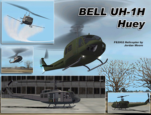 Fs2002 Bell Uh-1H Huey By Jordan Moore Animated Model With Panels And Sounds — 1