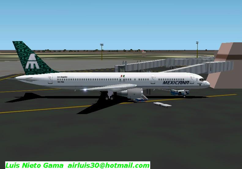 Fs2002 Mexicana Airlines Boeing 757-200 Xa-Tra Los Angeles Repainted By: Luis Nieto Gama E