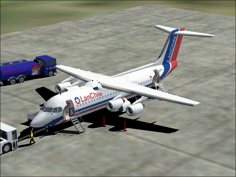 Fs2002 Lan Chile Bae 146-300/Avro Rj-100 Version 2.0 New And Old Livery By Jon Murchison T