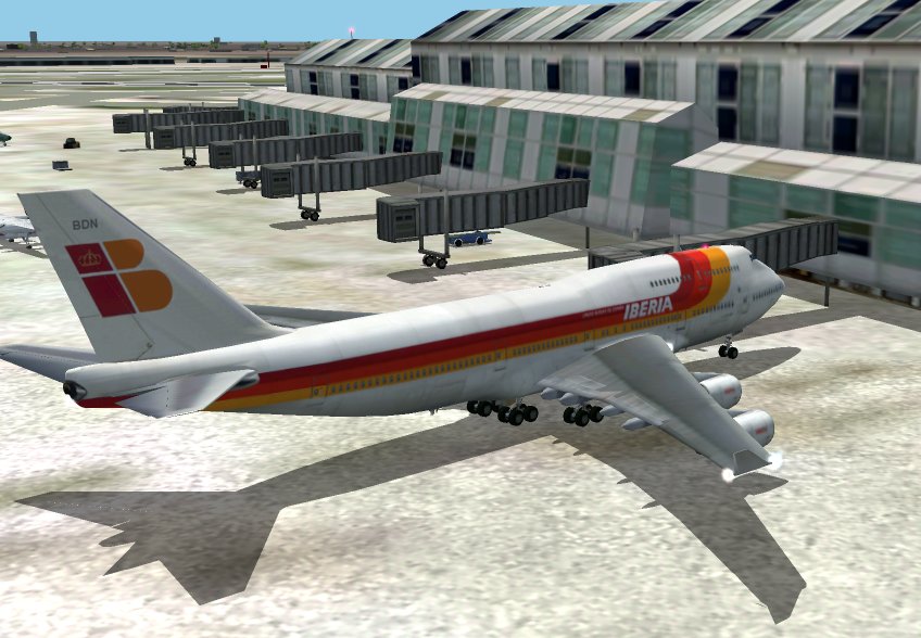 Fs2002 Photorealistic Boeing 747-400 Iberia Livery Textures Repaint By Edmundo Martinez Ai — 1