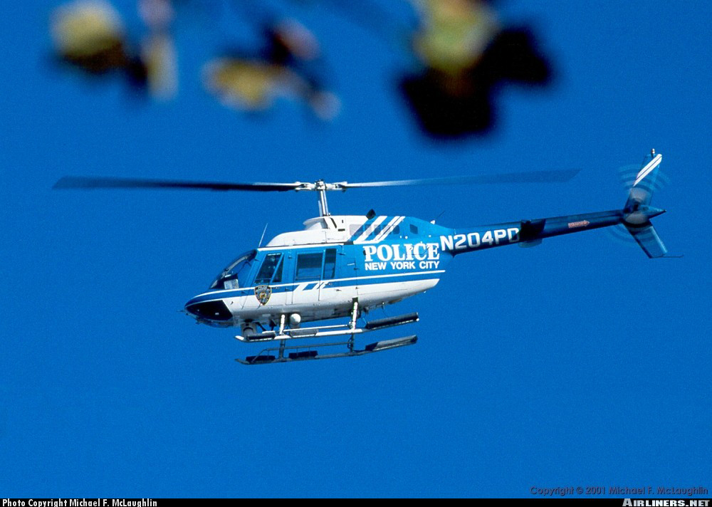 Textures Repaint Of The Default Fs2002 Bell 206B Helicopter In The Nypd Aviation Unit Live — 1