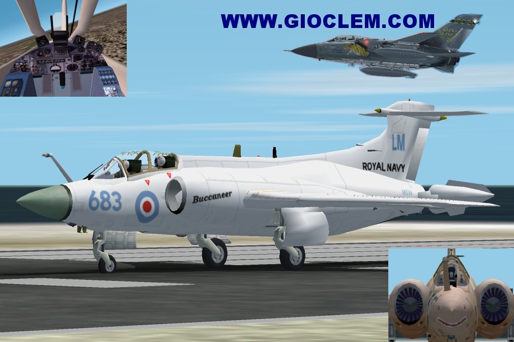 Fs2002 Buccaneer_ 2.0 New Texure, Smoke, Light, Virtual-Cockpyt And Model Of The Famous Ba — 1