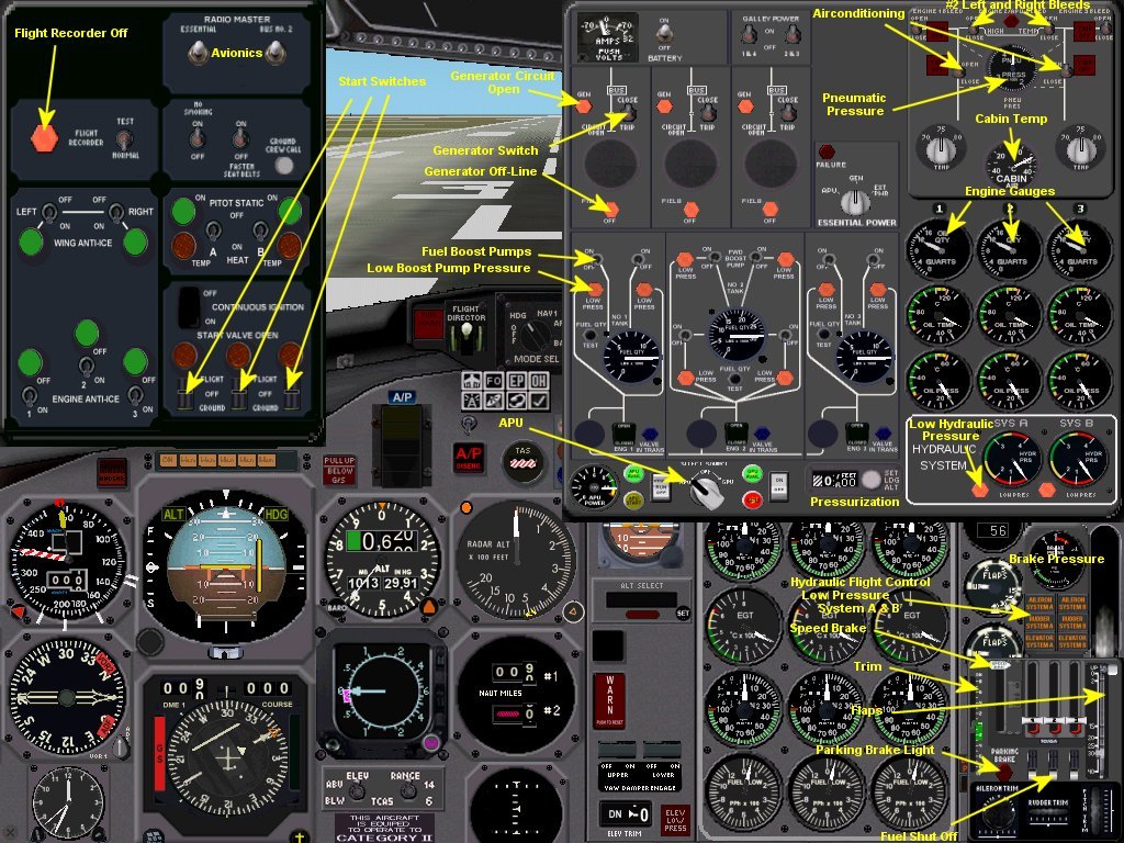 Fs2002 Boeing 727 Package Includes 727 Panel And Plane — 1