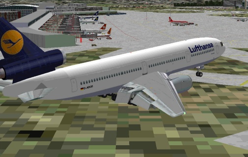 Fs2002 Lufthansa Douglas Dc-10-30, Registration D-Adco, In New Colors — 1