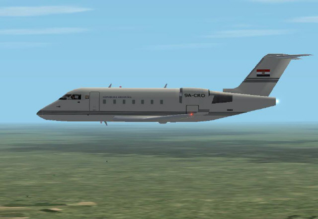 Fs2002 Bombardier Cl-604 Challenger Ver6 Croatian Government Reg_Id: 9Acro With Full Movin — 1