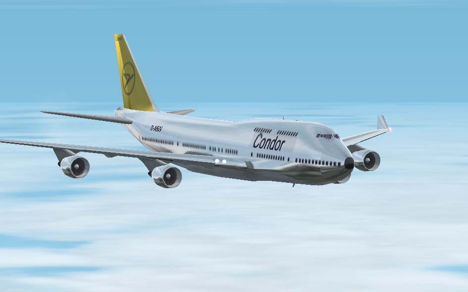 Fs2002 Boeing 747-400 Condor 80S Textures Repaint Using Sean Kneppers Blank Textures — 1