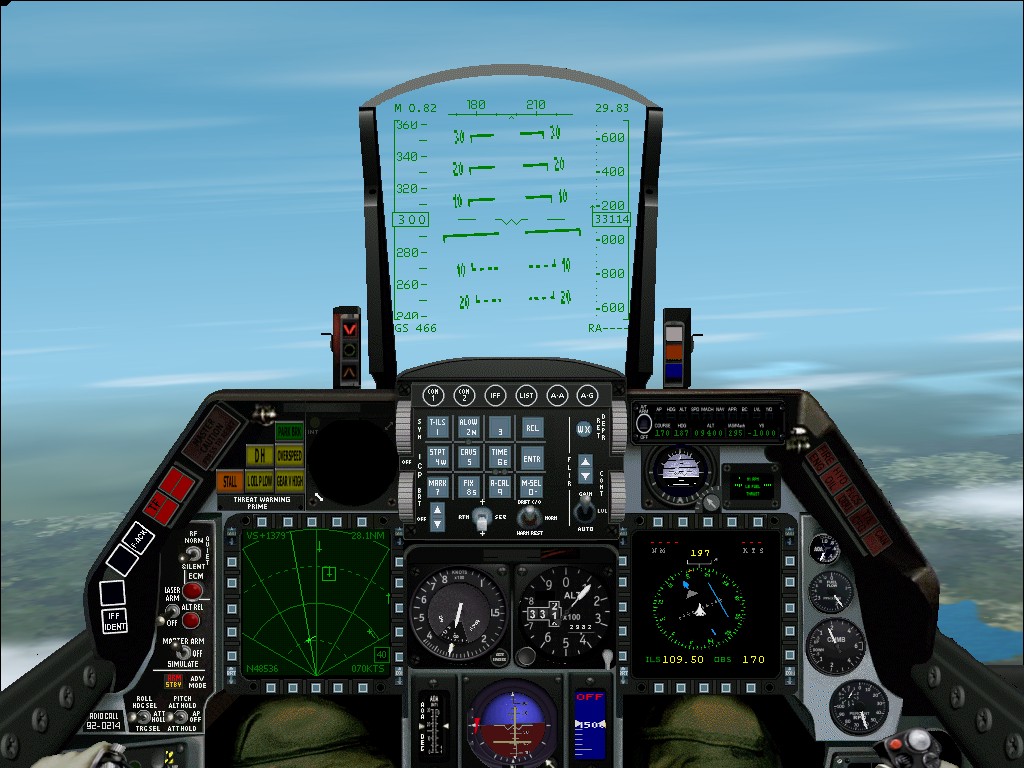 F-16 Panel For Fs2002 Includes Brand New Gauges/Instruments Developed By Eric Marciano For