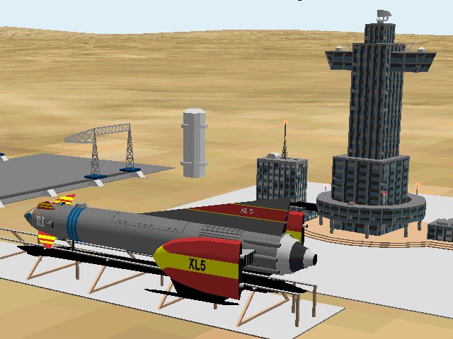 Fs2000/98/Cfs2/Cfs: Xl5 Fireball And Scenery:space City(Fs2000 Only) — 1