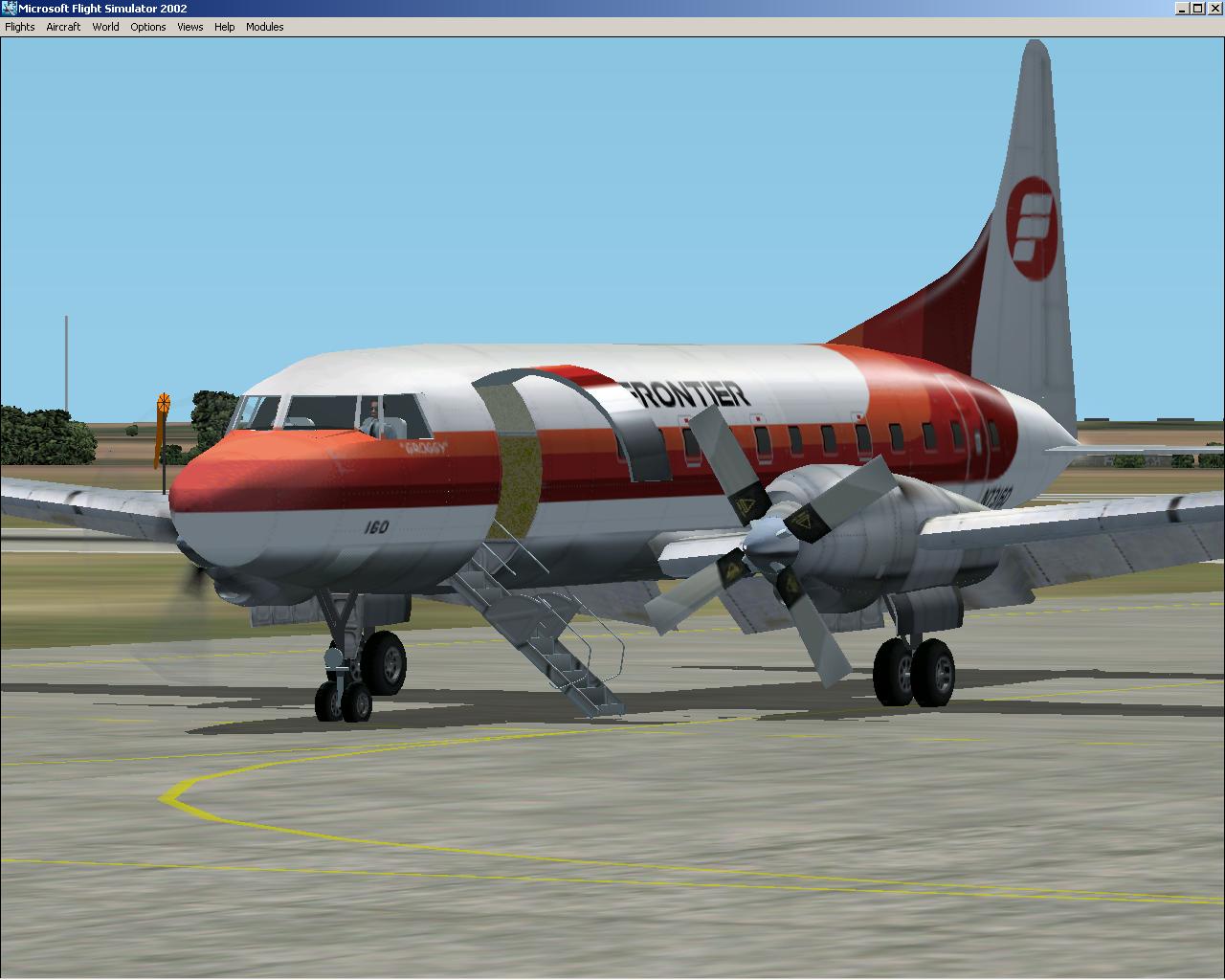Frontier Airlines Convair 580 V3 (1980S Livery), A 50 Passenger Twin Engine Turboprop — 1