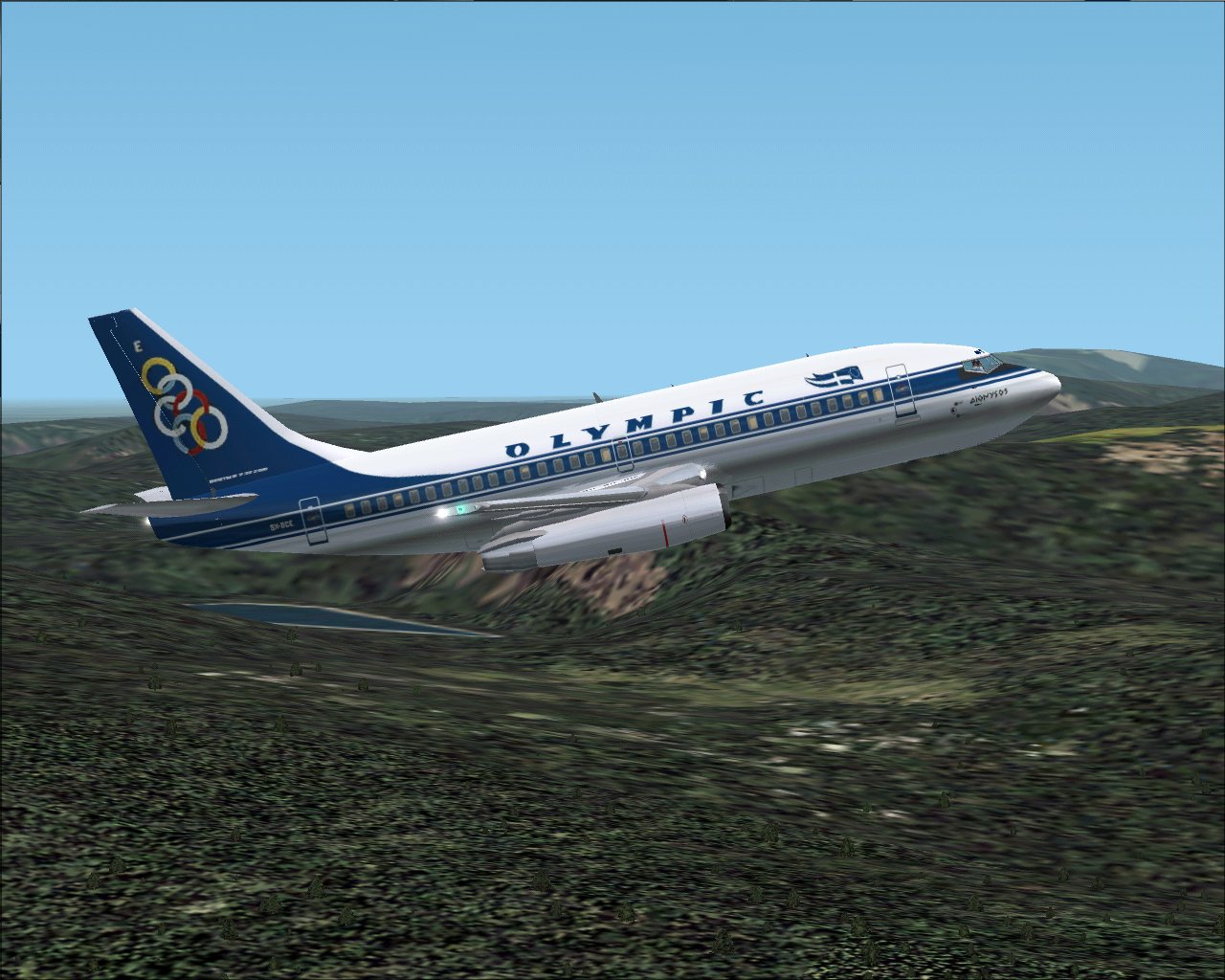 Yeodesigns Boeing 737-200 For Fs2002 Repainted With The Colors Of Olympic Airways By Apost — 1