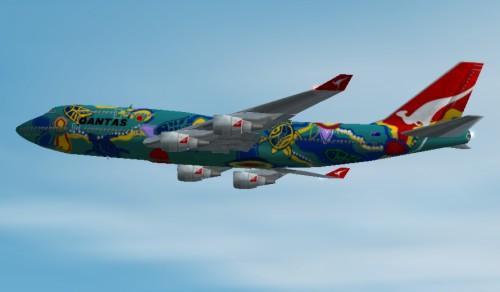 Qantas Nalanji Dreaming 747 Vh-Ebu — 1