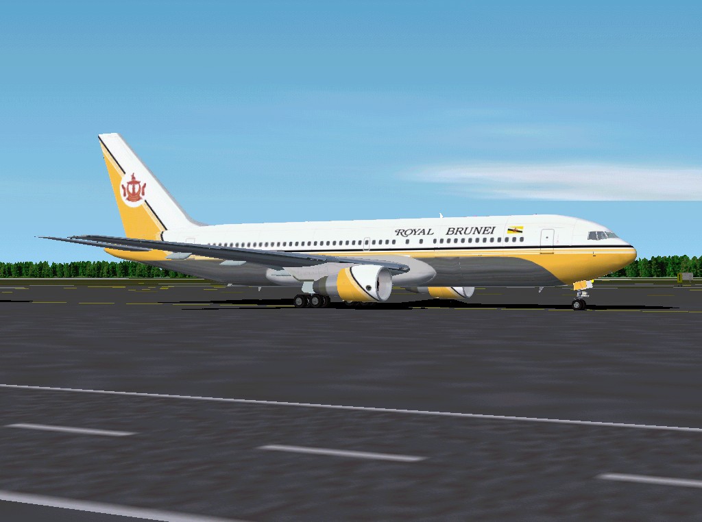 Fs2002 Royal Brunei Boeing 767-284Er This Is A Textures Repaint Of Poskys Boeing 767-200Er — 1